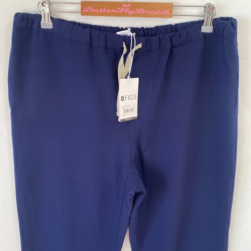 (A8) Figs Pisco Basic‎ Pants, Navy, Size Large